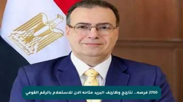 2700 فرصة.. نتائج وظائف البريد متاحة الآن للاستعلام بالرقم القومي
